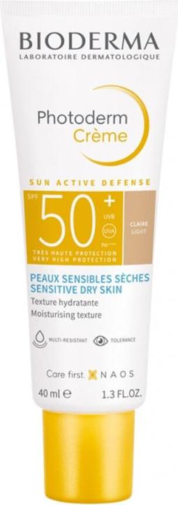 Image du produit Bioderma Photoderm Crème SPF 50+ - Soin solaire pour peaux légères - 40ml (Crème solaire visage, SPF 50, 40 ml, 150 g)