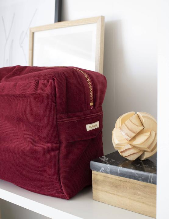 Immagine prodotto Filibabba Wash Bag (Large) - Velluto a coste - Profondamente rosso