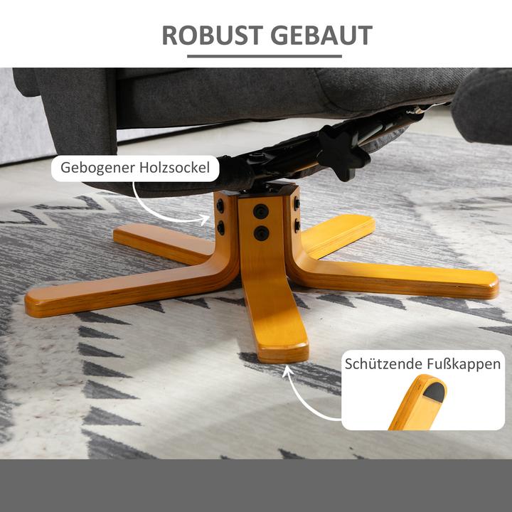 Produktbild Homcom Relaxsessel Polyester,Schaumstoff Dunkelgrau