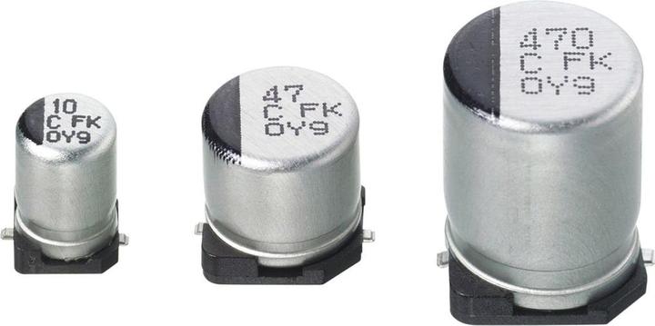 Actual product image Panasonic Electrolytic capacitor, FK, 22uF, 50V, 20%
