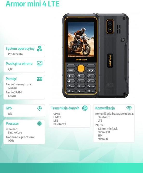 Produktbild Ulefone ARMOR MINI 4 4G (2.80", 2 Mpx)