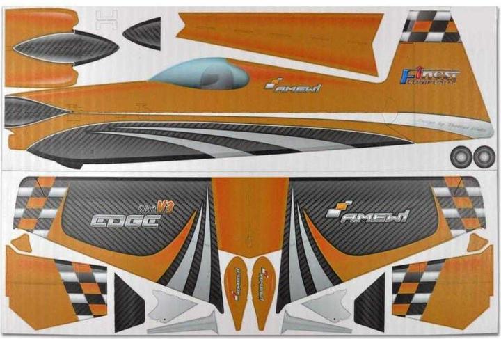 Produktbild Amewi Edge 540V3 orange 840mm Elektromotor Slowflyer Kit (Parkflyer)