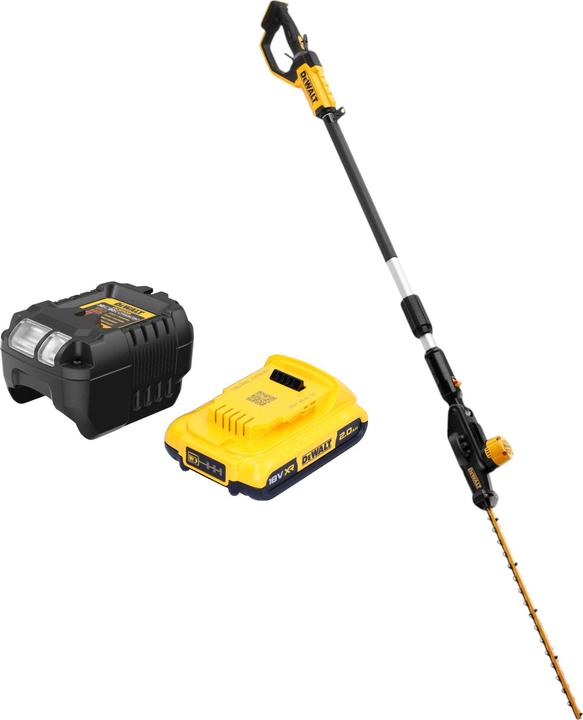 DeWalt DCMPH 566 D1 Akku Stabheckenschere 18 V 55 cm + 1x Akku 2,0 Ah + Ladegerät (Rechargeable battery operated)