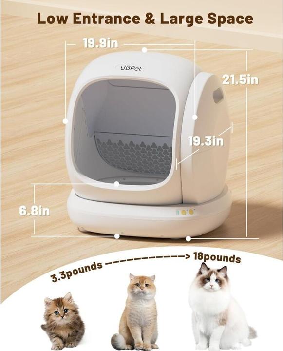 Produktbild UBPet Selbstreinigende Katzentoilette (Selbstreinigendes Katzenklo)