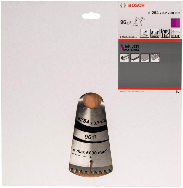 Immagine prodotto Bosch Professional Zubehör Lama per sega circolare PRO Multi Material, 254 x 3,2 x 30 mm