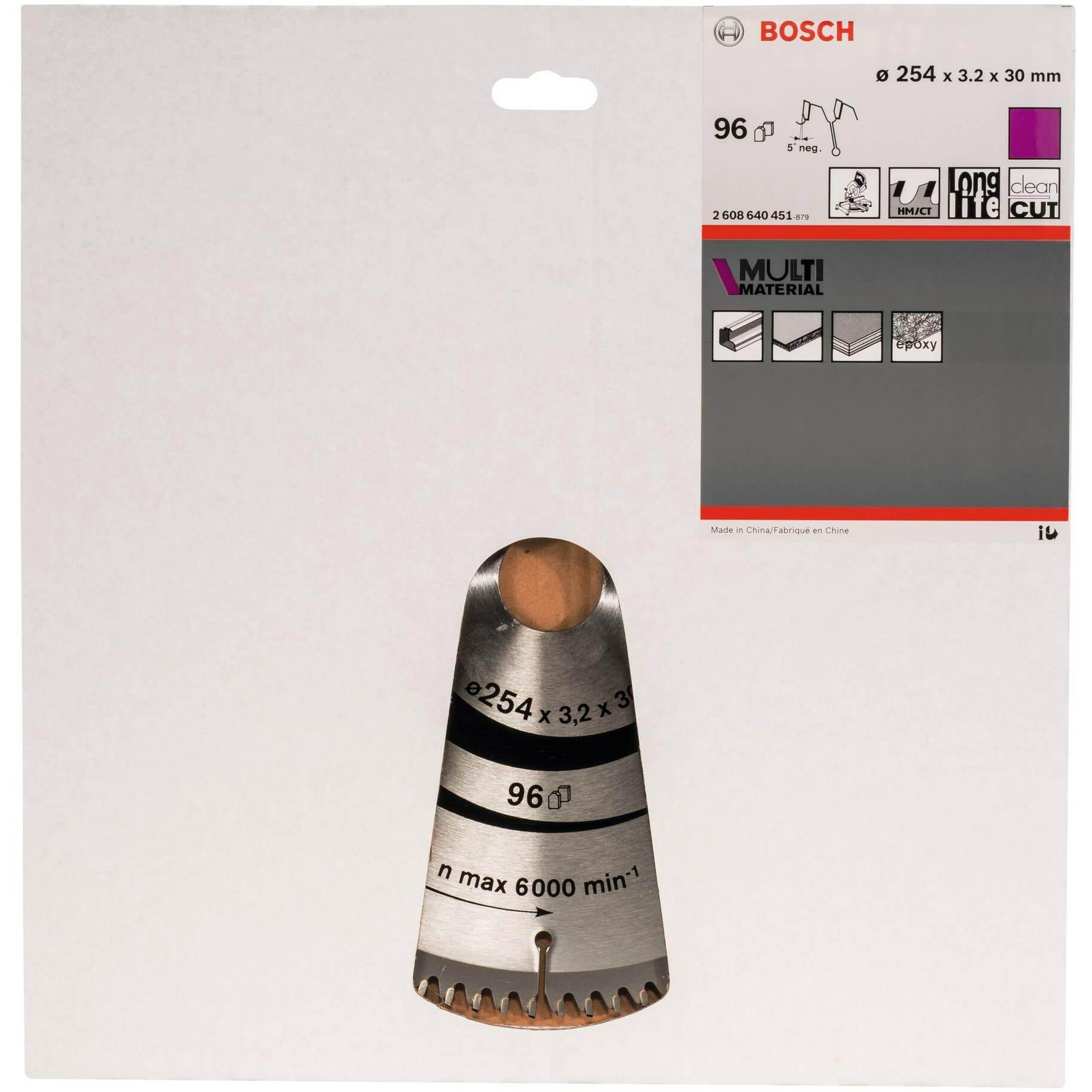 Thumbnail - Bosch Professional Zubehör, Sägeblatt, PRO Multi Material Kreissägeblatt, 254 x 3,2 x 30 mm