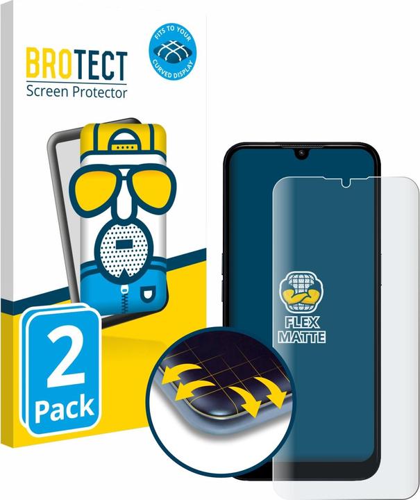 Produktbild BROTECT Fullscreen Schutzfolie Displayschutz Folie Matt Entspiegelungsfolie (2 Stück, Doro 8200)