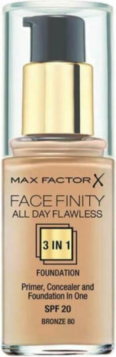Produktbild Max Factor Facefinity Flawl 3In1 Fond de Teint 80 Bronze (Bronze)