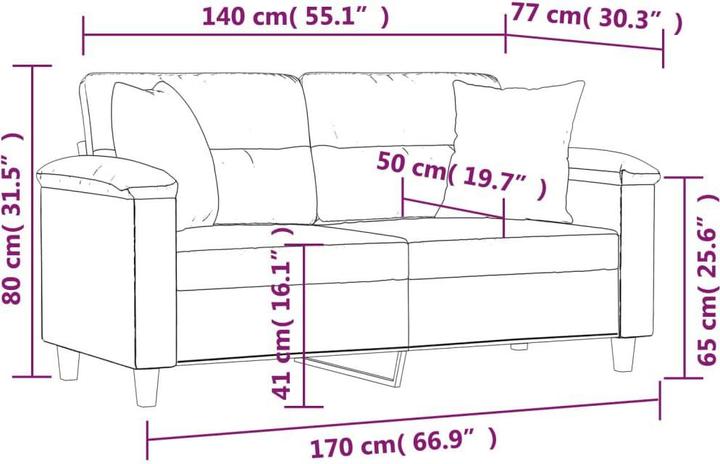 Produktbild vidaXL Aurel (2-Sitzer)