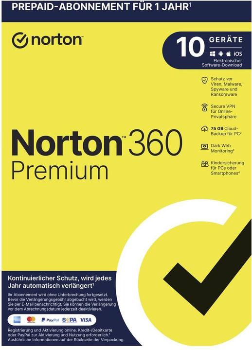Actual product image NortonLifeLock 360 Premium (1 User, 12 months)