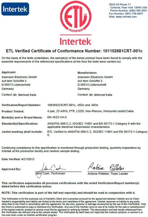 Image du produit Digitus Câble réseau (F/UTP, FTP, CAT6, 100 m)
