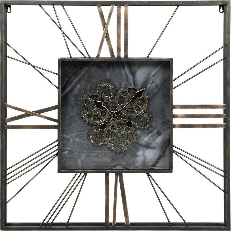 Esprit, Orologio da parete, Wall Clock Home Black Golden Metal Crystal 80 x 8 x 80 cm