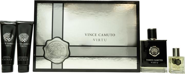 Vince Camuto Virtu Geschenkset 100ml EDT + 15ml EDT + 90ml Aftershave Balsem + 90ml Douchegel (Perfume set)