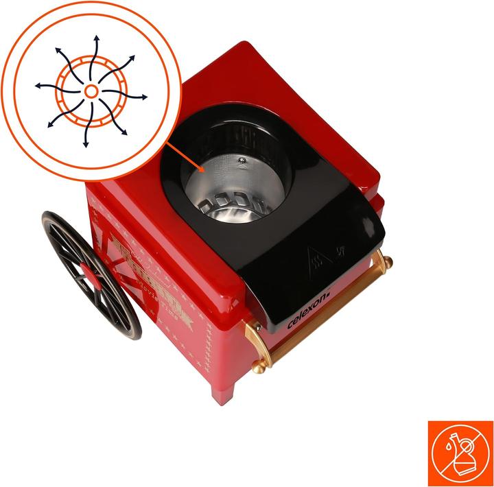 Productafbeelding Celexon CinePop CP500 popcornmachine in retro-look kermisontwerp, incl. maatbeker voor doseren