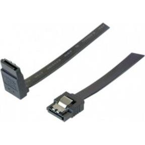 Exertis Connect SATA III Kabel, 6 Gbit/s, 7pol SATA St. / 7pol SATA St., abgewinkelt, mit Verriegelung, ca. 0,5 m zu, In...