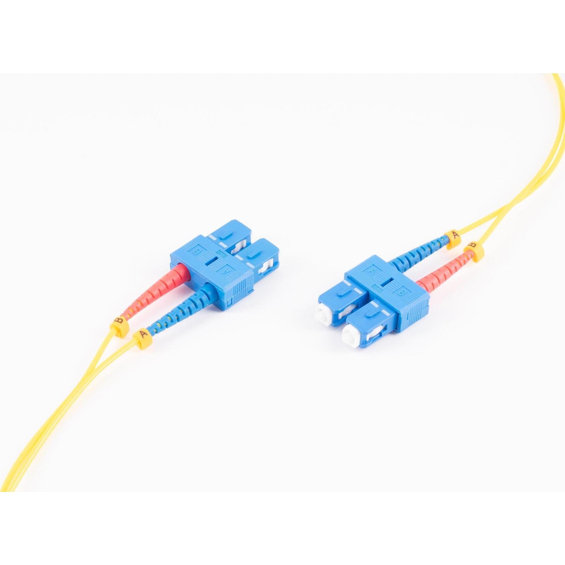 Thumbnail - Shiverpeaks -BASIC-S--Duplex Patchkabel SC/SC 9/125µ, OS1/OS2, gelb 15,0m (15 m), Netzwerkkabel