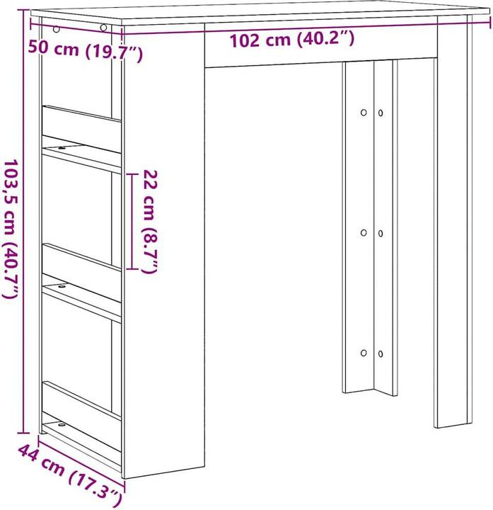 Actual product image vidaXL Bartisch