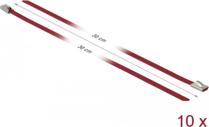 Actual product image Delock Stainless steel cable tie 300x4,6 10pcs. (Metal cable ties, 300 mm, 10 pcs.)