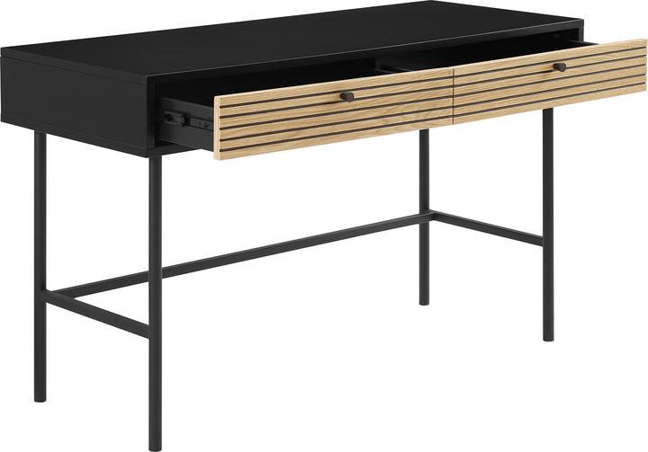 Immagine prodotto SalesFever Scrivania in vero legno impiallacciatox75 nero (120 x 50 x 75 cm)