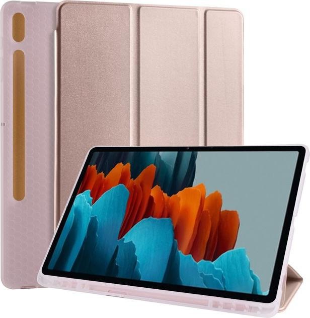 MU Classic Dreifach faltbare Hülle mit Stylus Halterung (Galaxy Tab S7+)