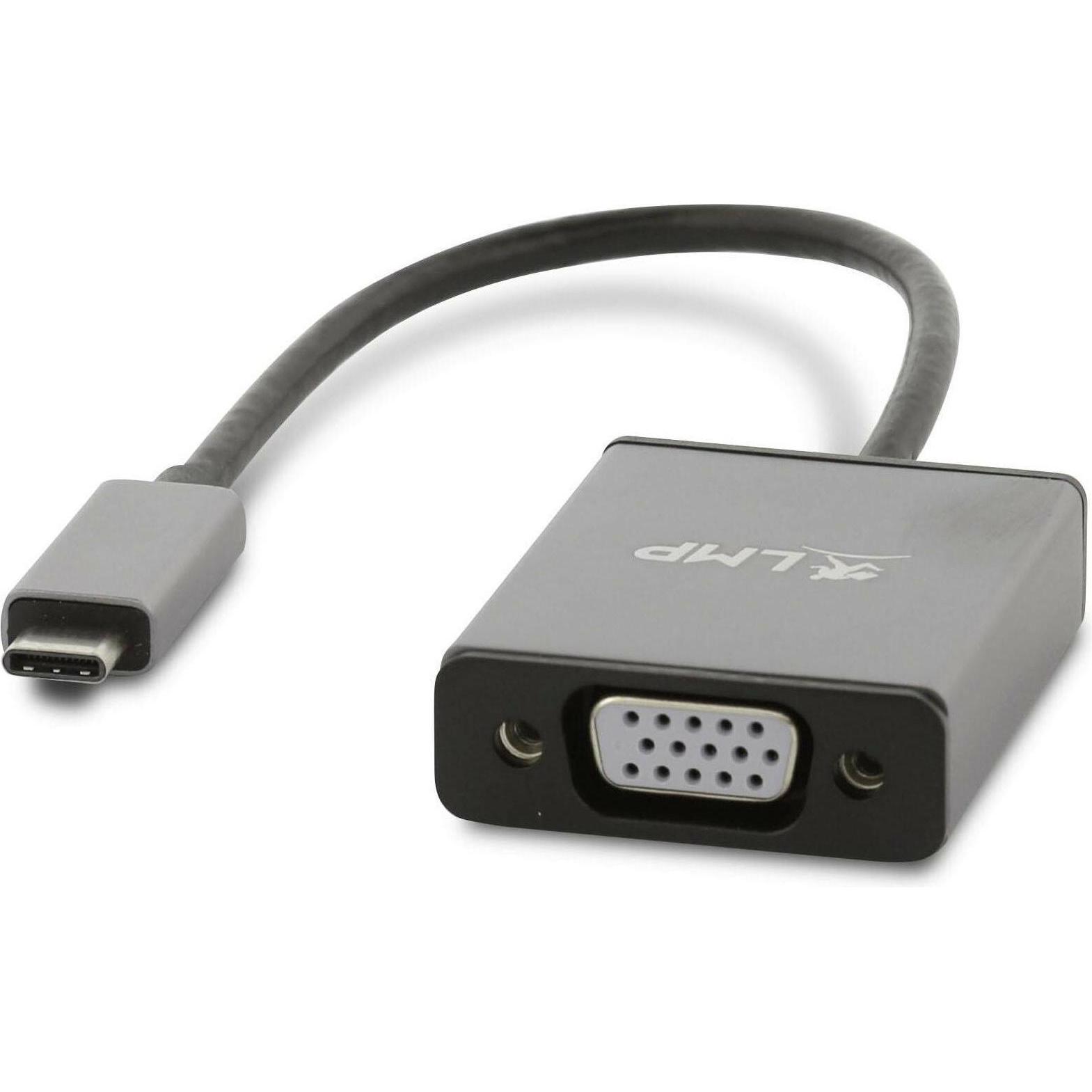 LMP USB-C zu (VGA, 15 cm), Data + Video Adapter, Schwarz, Grau