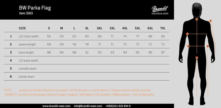 Actual product image Brandit BW Flag Parka (5XL)