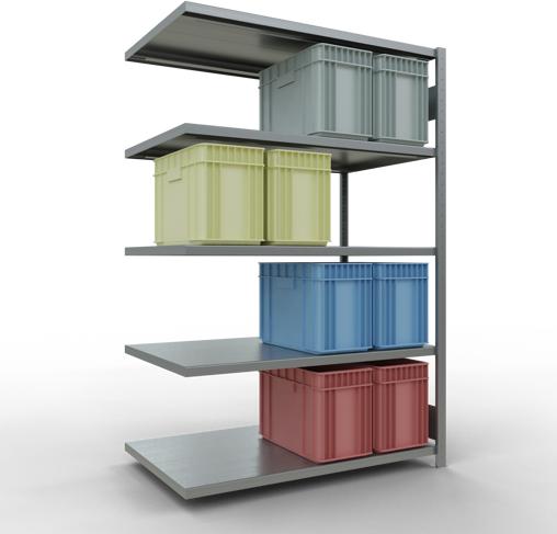 Actual product image Schulte Lagertechnik MULTIplus250 boltless add-on bay system with length bolts