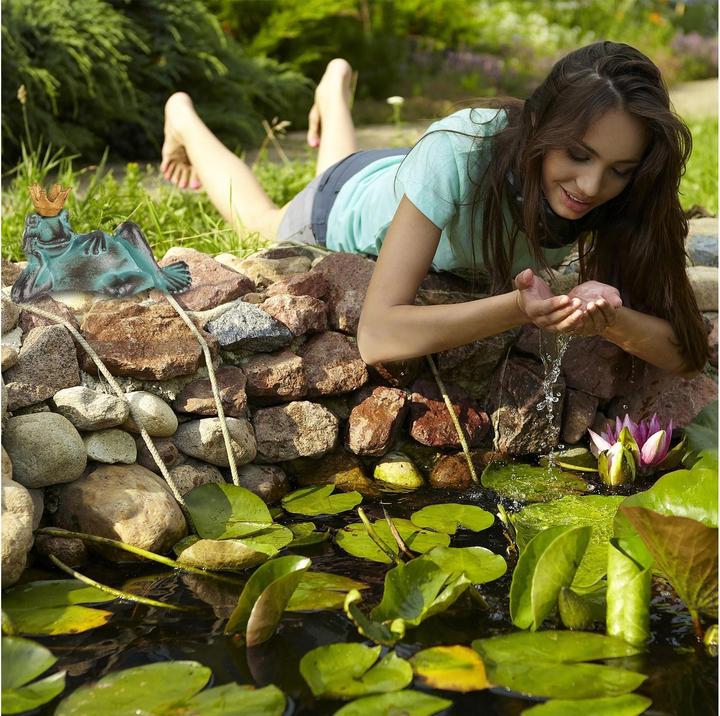 Produktbild Relaxdays Gartenfigur Froschkönig