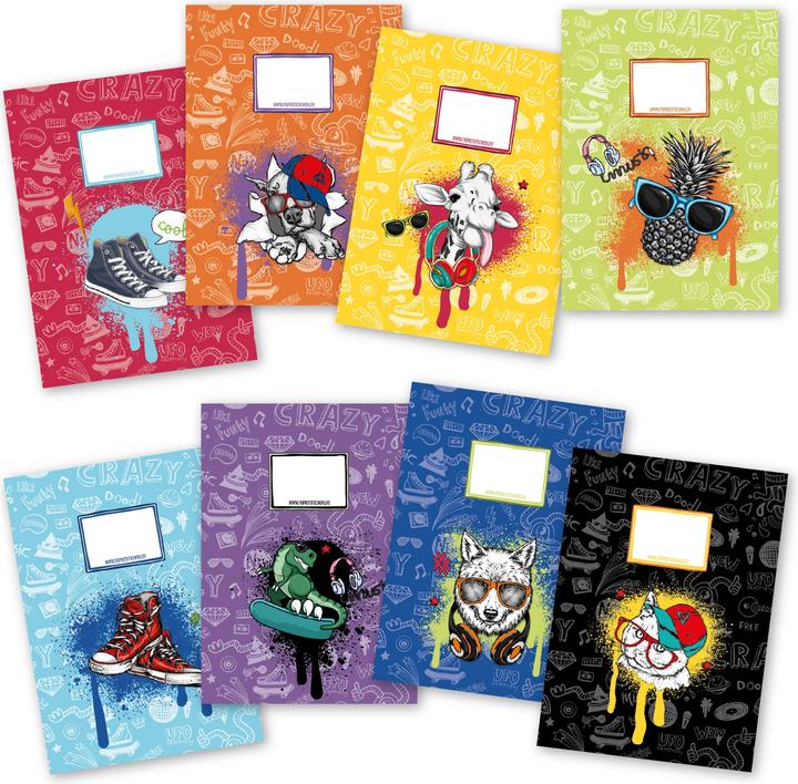 Produktbild Papierdrachen 8 Papierheftumschläge A4 Graffiti - Set 18 (A4)