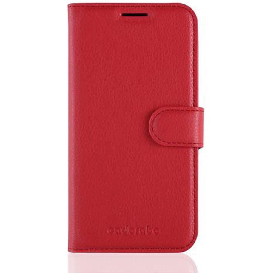 Cadorabo Book mit Standfunktion Cover (Samsung Galaxy S7), Smartphone Hülle, Rot