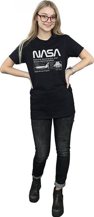 Immagine prodotto Nasa Maglietta Boyfriend in cotone Space Shuttle donna/donna (M)