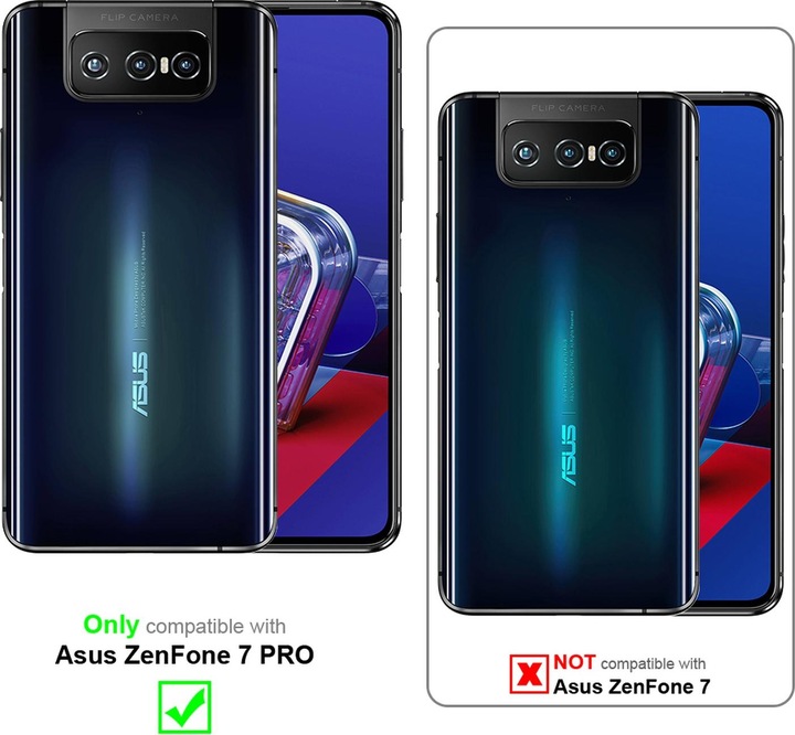 Actual product image Cadorabo Book Invisible Magnet Cover (Asus Zenfone 7 Pro)