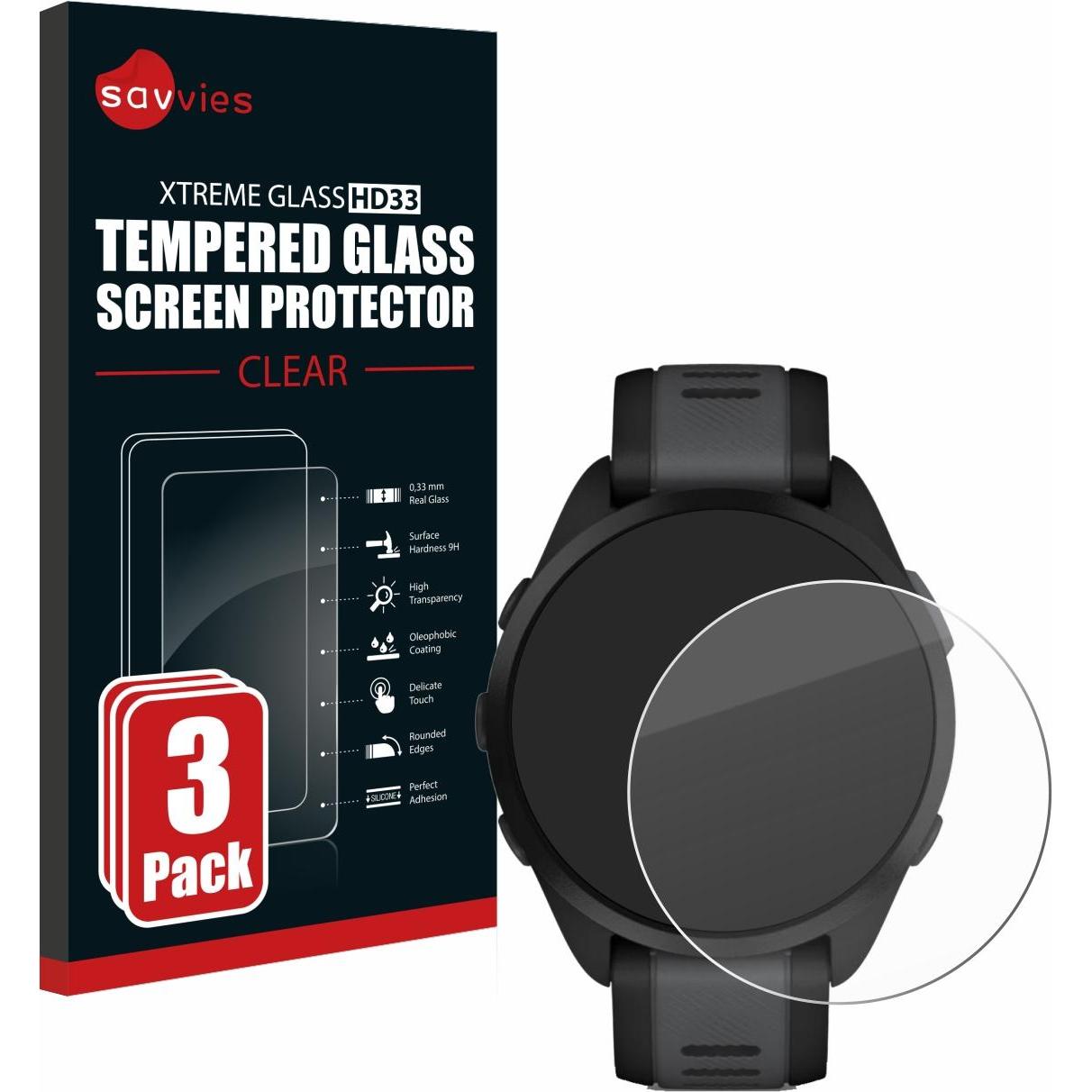 Thumbnail - Savvies Panzerglas Schutzglas Displayschutz, Smartwatch Schutzfolie, Transparent
