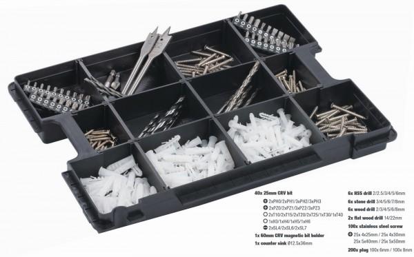 Immagine prodotto Powerplus Trapano a percussione brushless 20V 30Nm - incluse 2 batterie 20V 1.5Ah - 362 Acc.