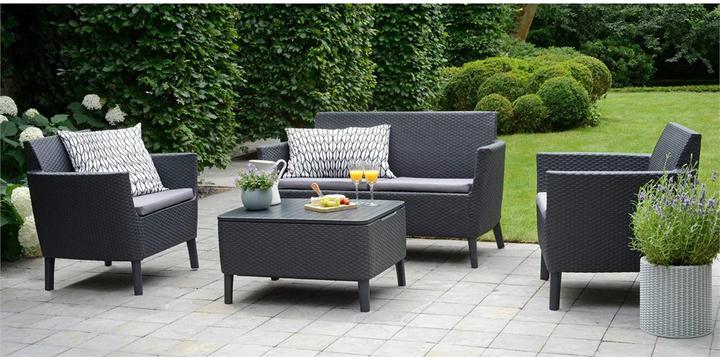 Produktbild Allibert Loungeset Salemo, Anthrazit, 4 SitzplÃ¤tze