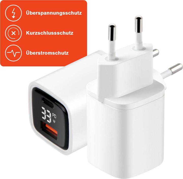 Produktbild Eaxus Dual Port 47801 USB-Ladegerät Steckdose Ausgangsstrom (max.) 3000 mA 2 x U (33 W)