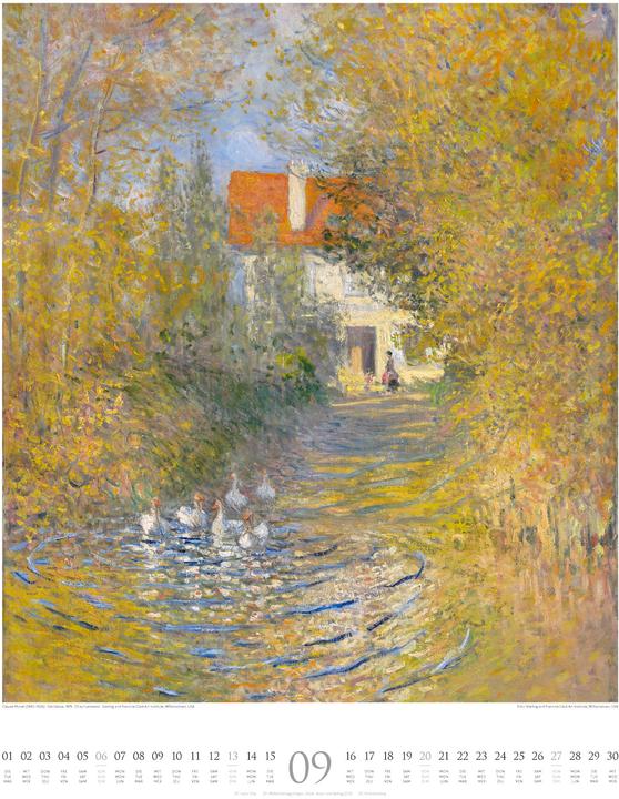 Image du produit Claude Monet - Wasser und Licht Kalender 2026 (Couverture rigide, Français, Allemand, Anglais)