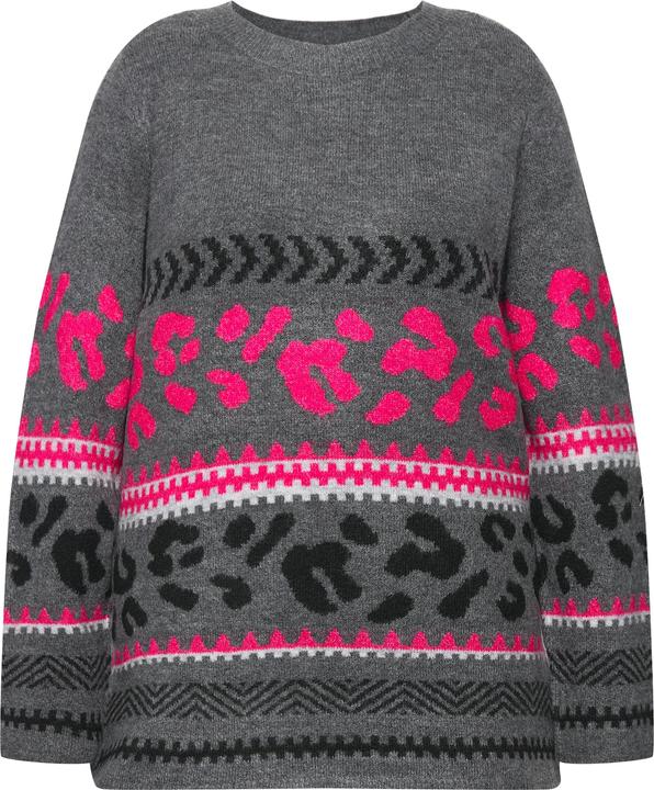 Produktbild Ulla Popken Pullover, Musterstreifen, Stehkragen, Langarm (46, 48)