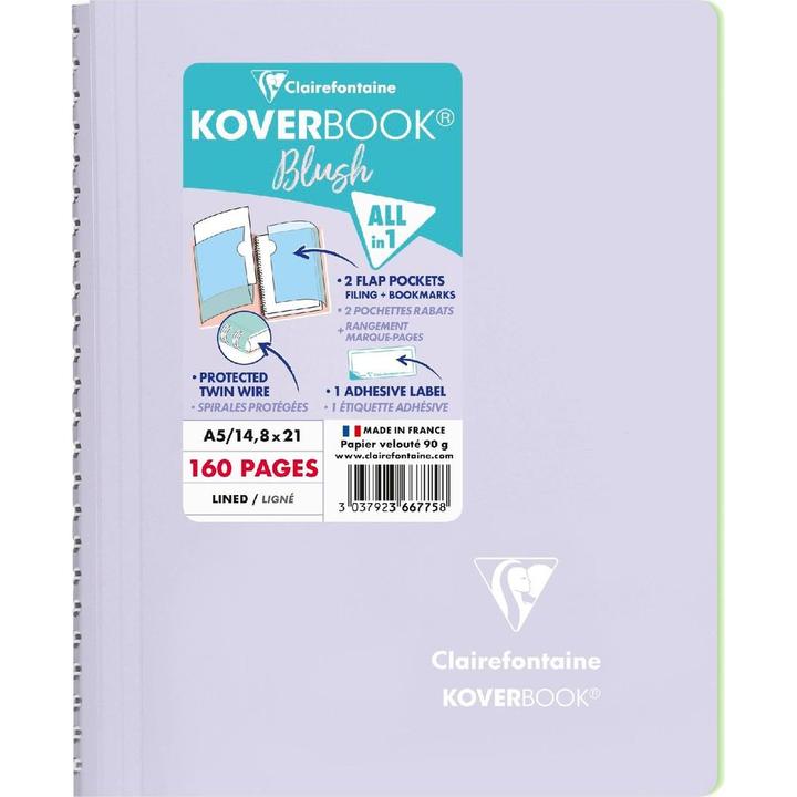 Image du produit Clairefontaine Koverbook Blush (A5, À rayures, Couverture rigide)