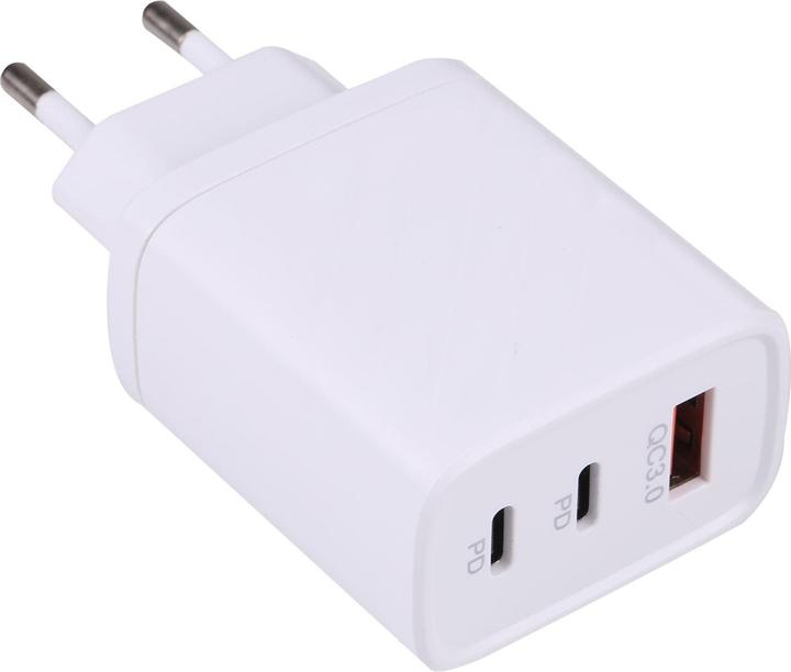 Actual product image Cover-Discount Charger 2x USB-C 1x UBS-A white (20 W, 3 ports)