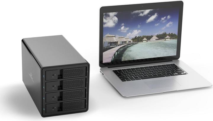 Actual product image Renkforce RF-6647598 8.9 cm (3.5 Zoll) Festplattengehäuse 4 Bay 3.5 Zoll USB-A ( (3.5")