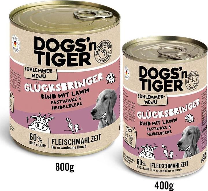 Actual product image Dogs'n Tiger Gourmet menu lucky charm 800g (Adult, 800 g)
