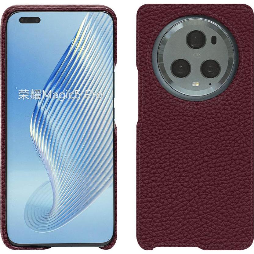 Noreve Lederschutzhülle (Honor Magic5 Pro), Smartphone Hülle, Violett