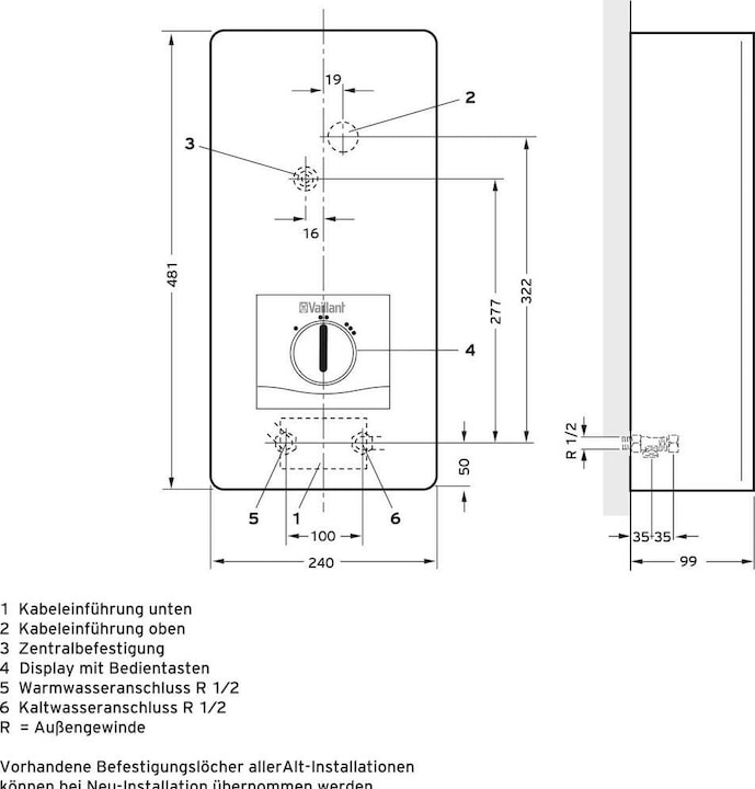 Vaillant Elektro-Durchlauferhitzer