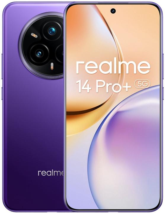 Actual product image realme Smartfon 14 Pro+ 5G 12/512GB Nebula Purple (512 GB, Nebula Purple, 6.83", Dual SIM, 5G)