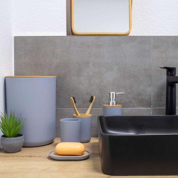 Image du produit Intirilife Badezimmer Zubehör Set inkl. Zahnputzbecher Seifenschale Seifenspender Toilettenbürste