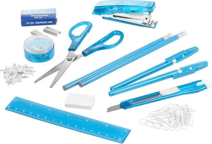 Produktbild Topwrite - Schreibtisch-Werkzeugkasten 13-teilig (blau)