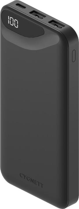 Actual product image Cygnett POWER BANK 10000MAH BLACK 3 DEVICE 1 USB-C 2 USB-A DISPLAY (10000 mAh, 15 W, 37 Wh)