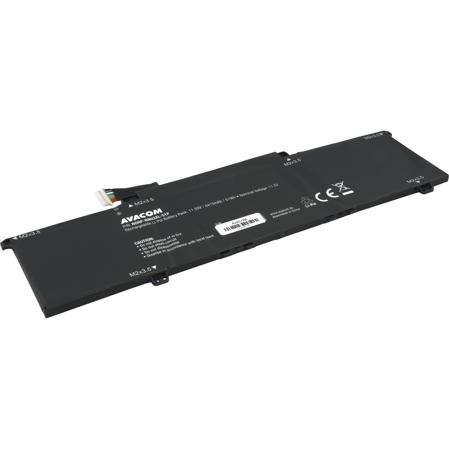 Avacom Batteria per HP Envy x360 serie 15-ay BN03XL Li-Pol 11,55V 4415mAh 51Wh, Batteria per notebook