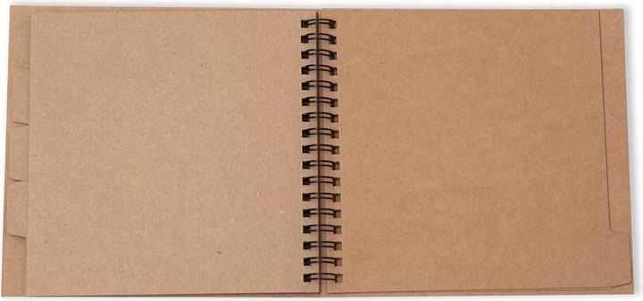 Actual product image art by marlene Spiral Passepartout-Notizbuch 150x150x15 mm, Kraft braun, 1 Stück